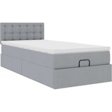 vidaXL okvir kreveta s madraca svijetlosivi 100x200 cm od tkanine | shoptok.hr