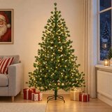  Umjetno božićno drvce s nogom 240 cm 300 LED lampica - 240 cm s LED svjetlima | shoptok.hr