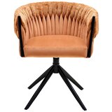 Premium Living dizajnerski stol twisty, barva konjaka, vrtljiv | Shoptok.si
