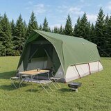  Tunelski šator s krovom Zelena 10 osoba Poliester i čelik | shoptok.hr