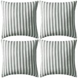 Furnova Zunanje blazine 4 kosi črtaste 45x45 cm sive barve, (21930567) | Shoptok.si