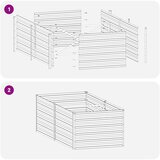  Povišeni vrtni krevet Antracit 160 x 80 x 55 cm | shoptok.hr