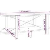  Stolić za kavu crni 110 x 48 x 40 cm od konstruiranog drva | shoptok.hr