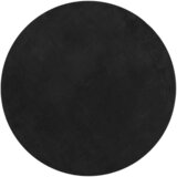  Tepih HUARTE kratkih vlakana mekani i perivi crni Ø 80 cm | shoptok.hr