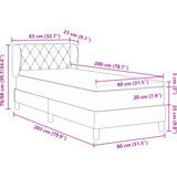  Postelja z Blazino Box Spring Roza 80x200 cm Žamet, (22051956) | Shoptok.si
