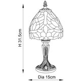  Endon 64331 - Stona lampa Tiffany SYLVETTE 1xE14/40W/230V, prečnik 15 cm | Eponuda.com
