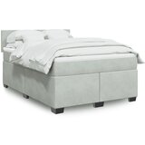 The Living Store Box spring postelja z vzmetnico svetlo siva 140x200 cm žamet - Box Spring Postelja, (21428245) Cene