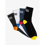 Koton Set of 4 Socks Striped Multicolored