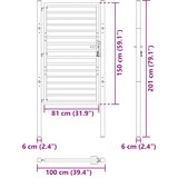  Vrtna vrata s mogućnošću zaključavanja crna 100x150 cm aluminijska | shoptok.hr