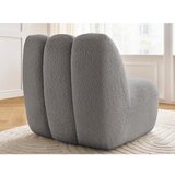 Bobochic Paris Svijetlo siva fotelja od bouclé tkanine Janissaire – | shoptok.hr