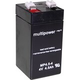 Multipower Svinčev akumulator 4.5 Ah MP4\,5-4 A960445 svinčevo-koprenast (AGM) 48 x 100 x 52 mm ploščati vtič 6.35 mm, (20829034) | Shoptok.si