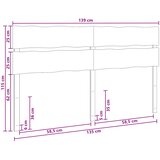  Uzglavlje s prirodnim rubom ROSTOCK Tamno smeđa 135 cm | shoptok.hr