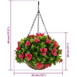  Umjetni cvjetovi Ružičasta 33 x 33 x 44 cm PE i čelik | shoptok.hr