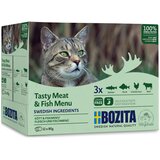  Mešano pakiranje Bozita koščki v želeju vrečke 12 x 85 g - Mešan mesni in ribji meni (4 vrste) | shoptok.hr