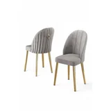 Mara set stolica, 45x91x42 cm, 4 dijela, zlatno-siva boja