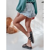 DStreet Spodenki damskie jeansowe z paskiem SHORT LOVER niebieskie | shoptok.hr
