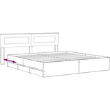  Bed Frame with Storage and Headboard Artisan Oak 180 x 200 cm | shoptok.hr