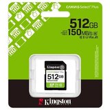 Kingston Technology 512GB SDXC Canvas Select Plus Gen3 150MB /s C10 UHS-I U3 V30 | shoptok.hr
