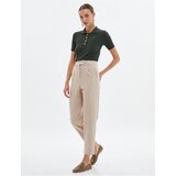 Koton Fabric Trousers High Waist Pleat Detailed Buttoned Zipper | Shoptok.si