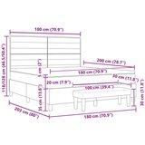  vzmetnica za posteljo s klopi v svetlo sivi barvi 180x200 cm, (22083179) | Shoptok.si