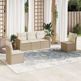  5-dijelni vrtni set sofa s jastucima bež od poliratana | shoptok.hr