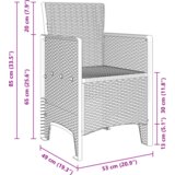  Komplet za jedilnico v vrtu 15 pcs Bela Polt rattan | Shoptok.si