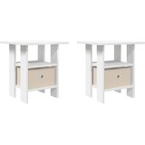  Noćni ormarić 2 pcs Bijelo 41 x 40 x 45 cm Konstruirano drvo | shoptok.hr