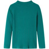  Dječja majica dugih rukava rebrasto pletena tamnozelena 116 | shoptok.hr