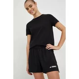 adidas Terrex Sportske kratke hlače za žene, boja: crna, glatki materijal, srednje visoki struk