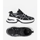 Shelvt Black sneakers with a breathable upper and a chunky white sole | Shoptok.si