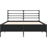  Posteljni okvir črn 135x190 cm inženirski les in kovina, (21166121) | Shoptok.si