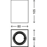 BRILONER 7120-014 - LED spot svetiljka TUBE 1xGU10/5W/230V, četvrtasta | Eponuda.com