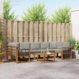  Set vanjskih sofa 8 kom. Prirodna i svijetlo siva | shoptok.hr