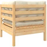 vidaXL Kutna vrtna sofa s krem jastucima od masivne borovine | shoptok.hr