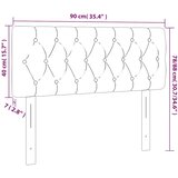  LED uzglavlje tamnoplavo 90x7x78/88 cm baršunasto | shoptok.hr