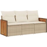 vidaXL 3-dijelni set vrtnih sofa od poliratana s jastucima bež | shoptok.hr