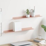  Lebdeća polica Zidne 2 pcs Ružičasta 60 x 8,5 x 2,5 cm Čelik | shoptok.hr