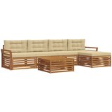 Set vanjskih sofa 6 kom. Prirodna i bež | shoptok.hr