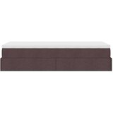 vidaXL Otomanski posteljni okvir z vzmetnico rjav 100x200 cm blago | Shoptok.si