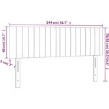 Uzglavlja svjetlosiva 144x5x78/88 cm baršunasta | shoptok.hr