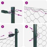 vidaXL heksagonalna ograja Siva 1.4x100 m Jeklo | Shoptok.si