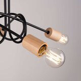  Sollux SL.1478 - Plafonski luster EMBER 5xE27/15W/230V crna/bež/buk | Eponuda.com