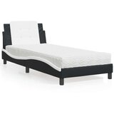  Krevet s madracem crno-bijeli 90 x 190 cm od umjetne kože | shoptok.hr