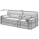 ELTAP Bež baršunasti sklopiva/s prostorom za odlaganje sofa 236 cm Elioss – | shoptok.hr