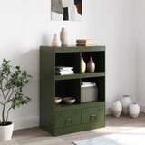  Visoka komoda maslinastozeleni 67 x 39 x 95 cm čelična | shoptok.hr