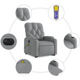  Električni masažni naslonjač na podizanje tkanina svjetlosivi | shoptok.hr
