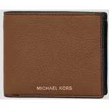 Michael Kors Usnjena denarnica moški, rjava barva
