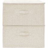vidaXL Škatla za shranjevanje 2 kosa blago 43x34x23 cm krem, (20618744) | Shoptok.si