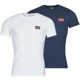 Levi's Majice s kratkimi rokavi 2PK CREWNECK GRAPHIC Bela | Shoptok.si