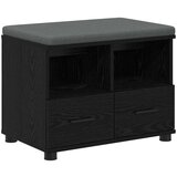  Klupa za hodnik s jastukom Crni hrast 60 x 38 x 46 cm | shoptok.hr